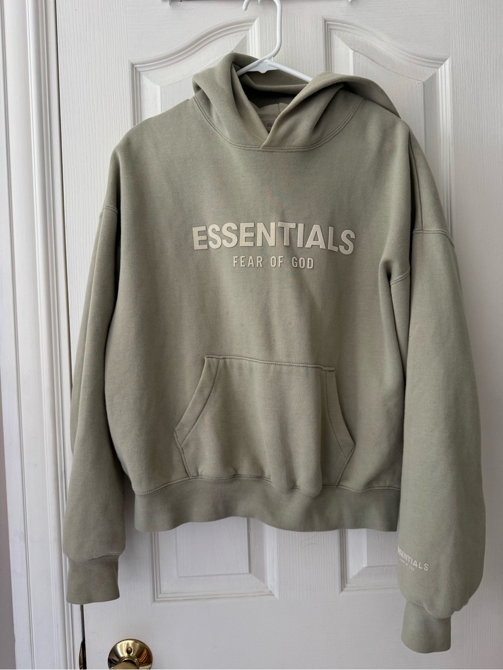 ESSENTIALS Fear of God Hoodie - Sage Green Size Youth 12 Fits Women’s XS/S